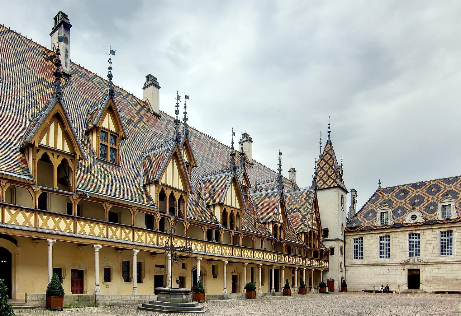 Outside view of Hospices de Beaune, Beaune, France